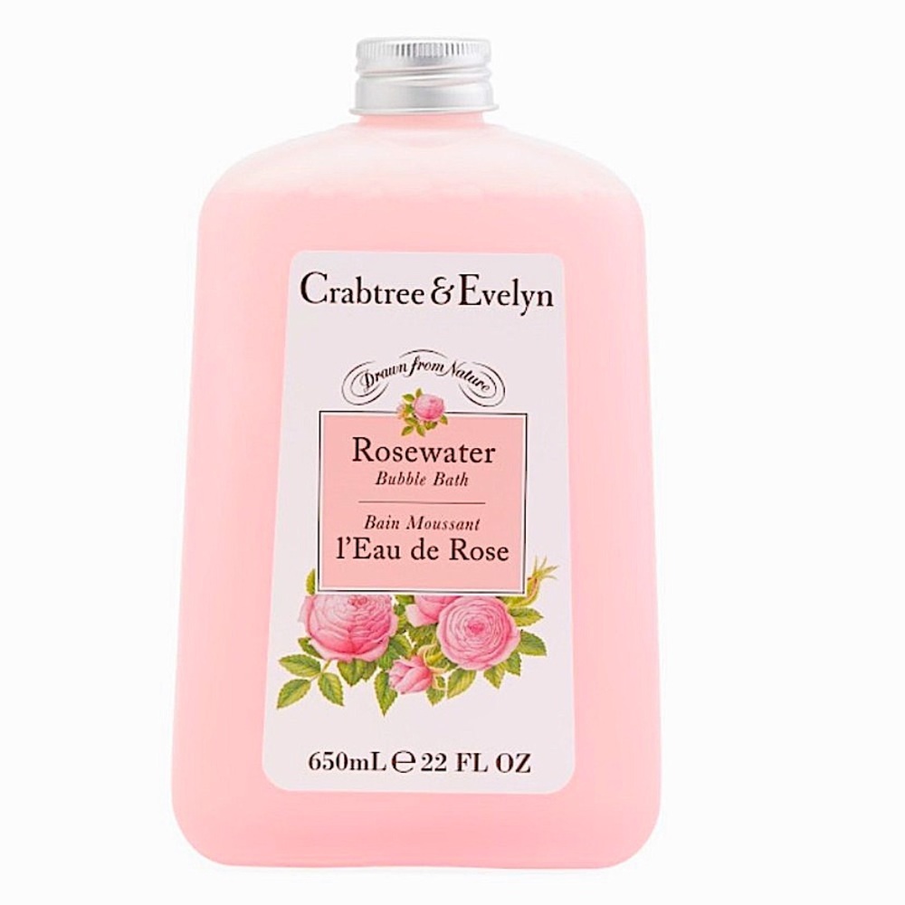 Crabtree & Evelyn New Rosewater Bubble Bath Bain Moussant 1’ Eau de Rose.